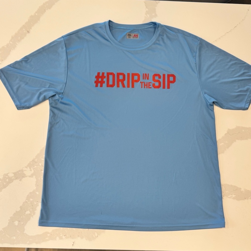 A4 Light Blue Ole Ms Crew Neck T-Shirt